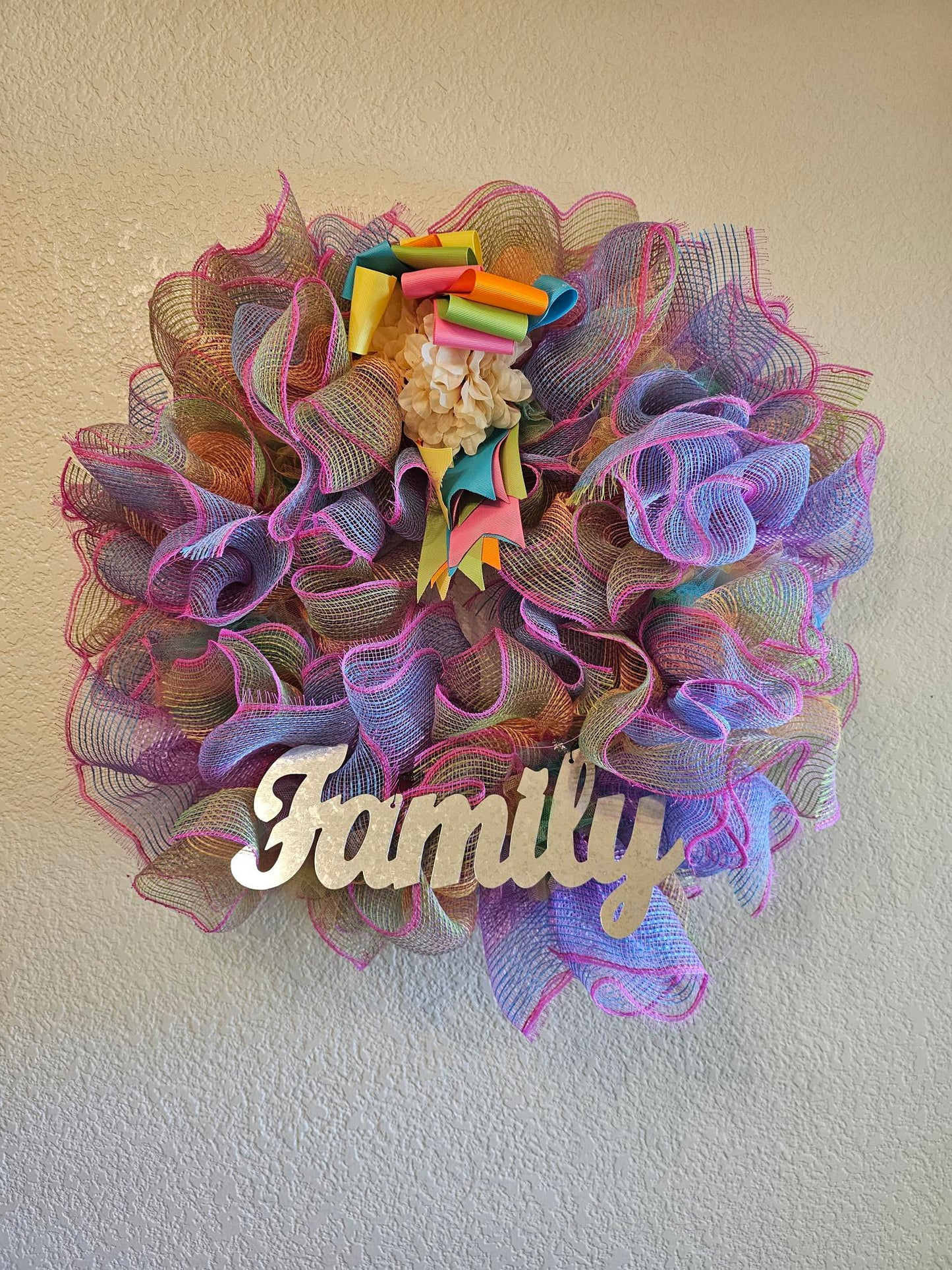 Colorful Family Wreath