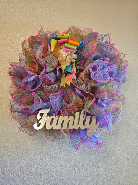 Colorful Family Wreath
