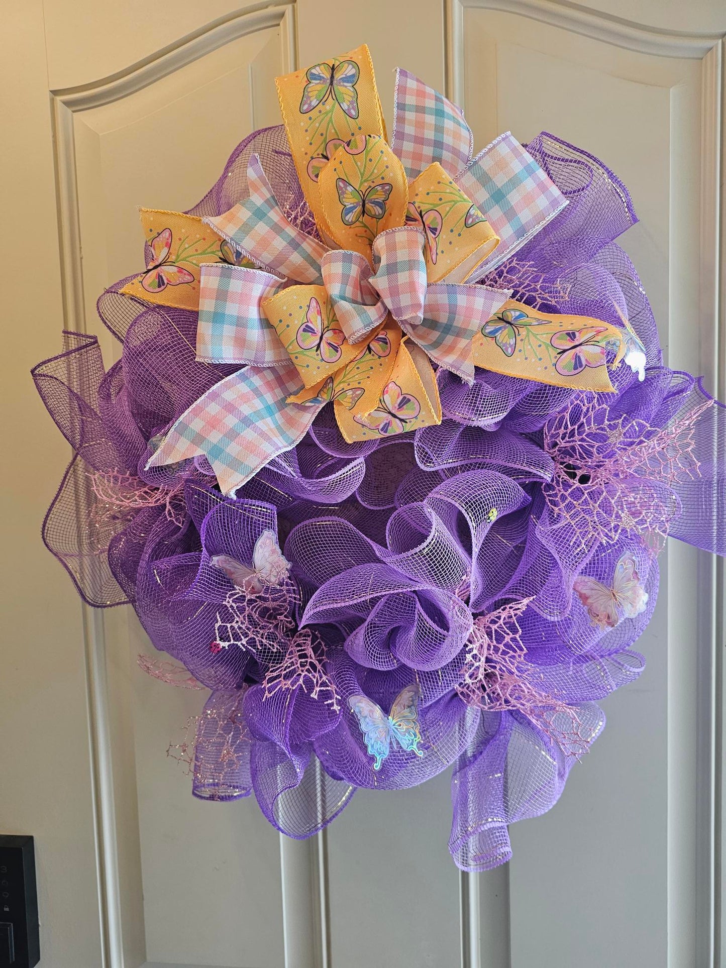 Whimsical butterfly wreath