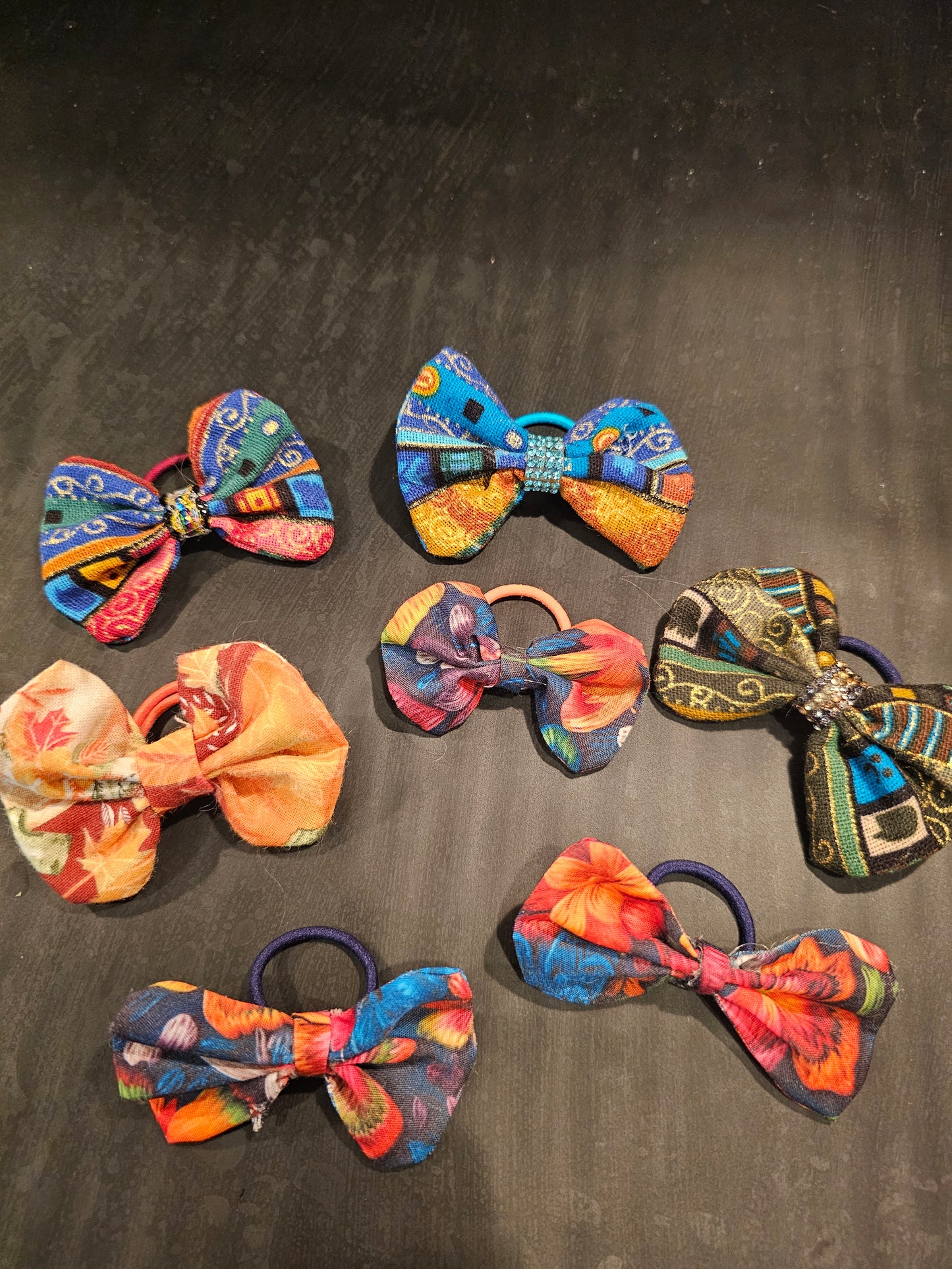 Assorted Handcrafted Dog Hair Bows – Small Dog Grooming Bows – Puppy Hair Accessories – Pet Bow Set – Dog Top Knot Bows – Bulk Pack
