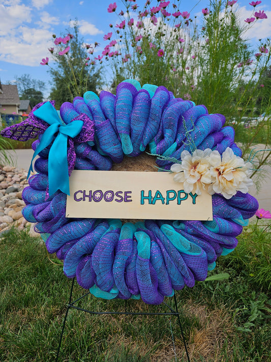 Choose Happy Wreath