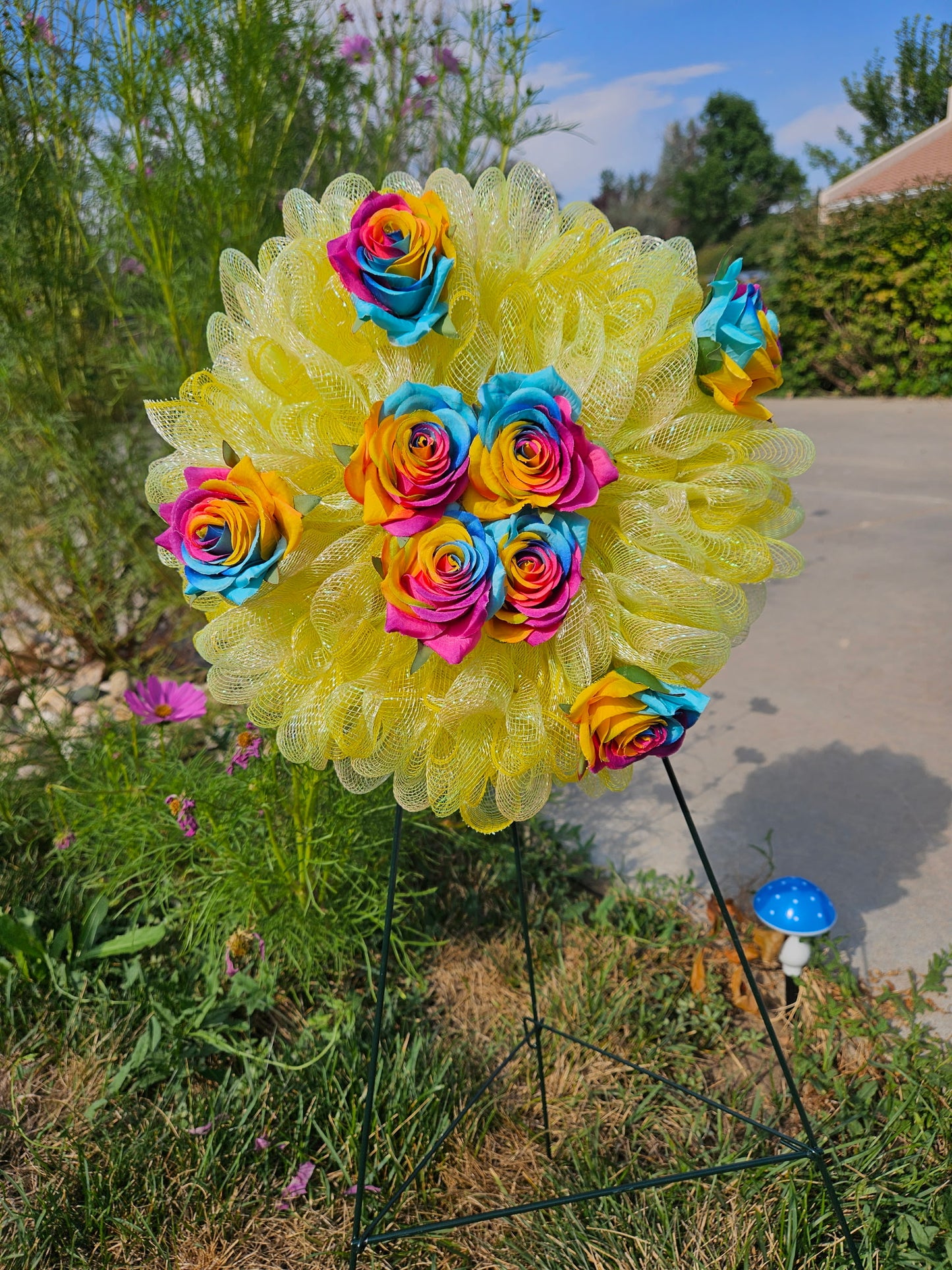 Small colorful 8" wreath