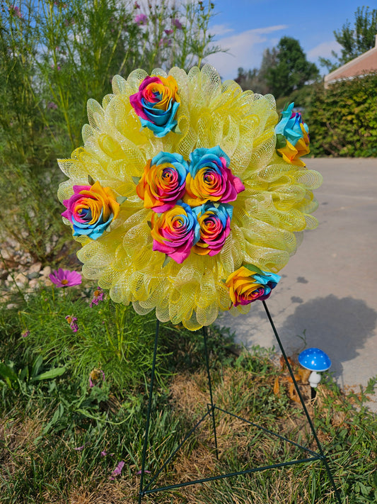 Small colorful 8" wreath