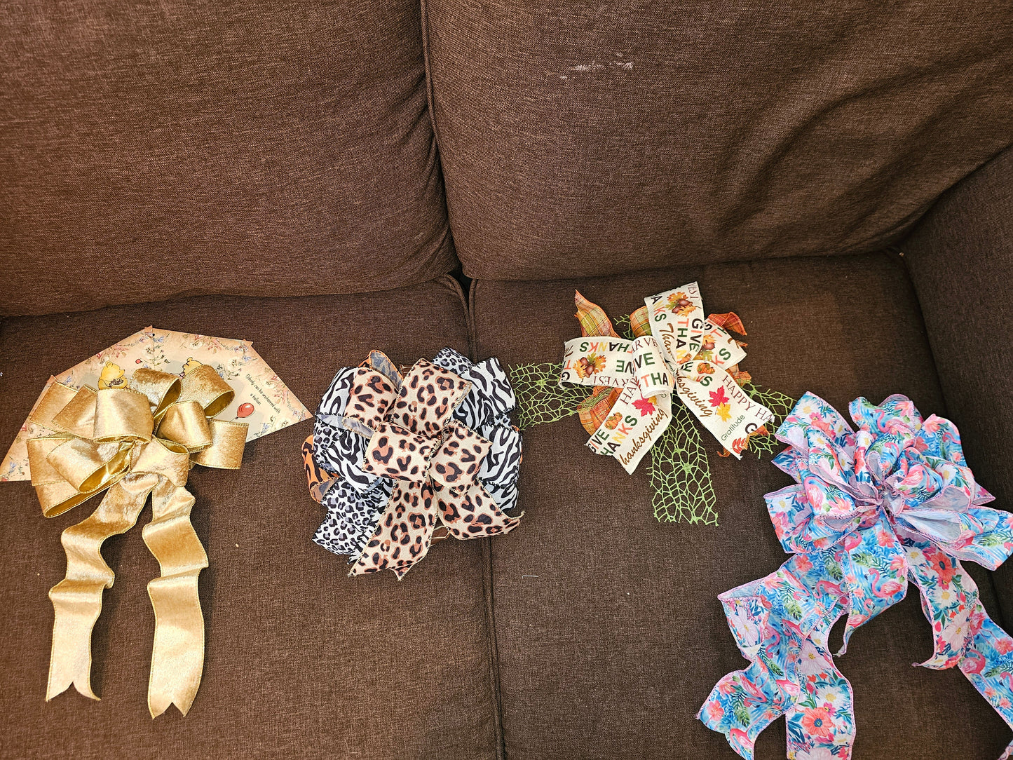 Extra Large Decorative Bows, Handmade XL Ribbon Bows for Wreaths, Doors, Trees, Gifts and Holiday Décor