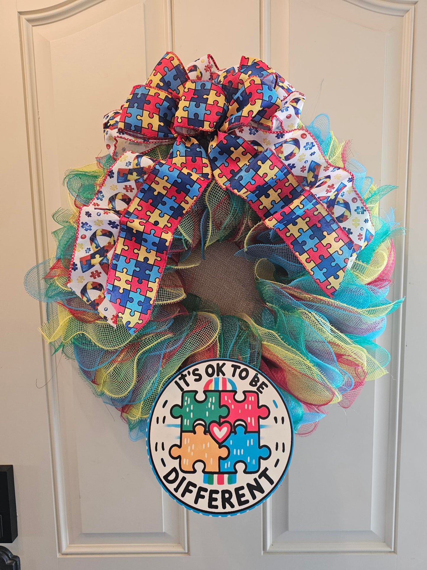 Autism Awareness Wreath