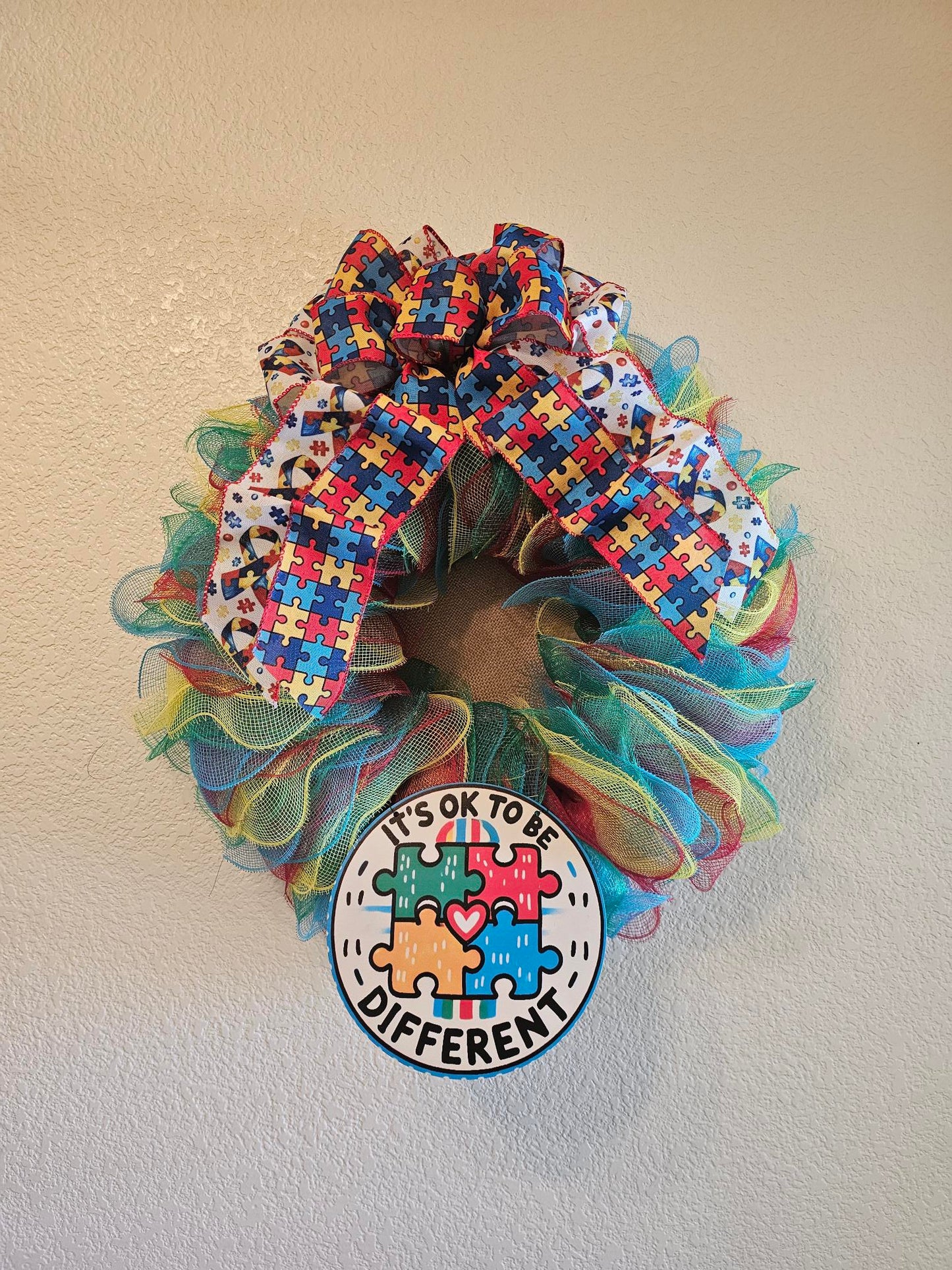 Autism Awareness Wreath