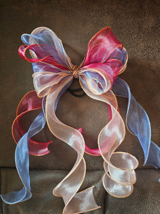 Whimsical flowy hair bow