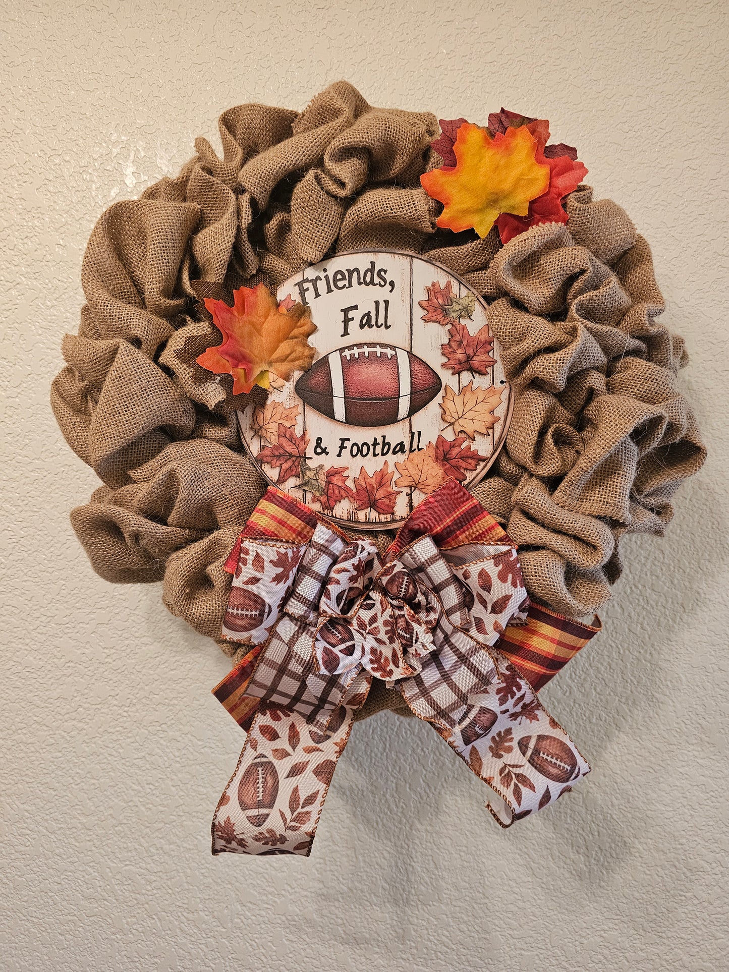 Friends, Fall, and Football Wreath