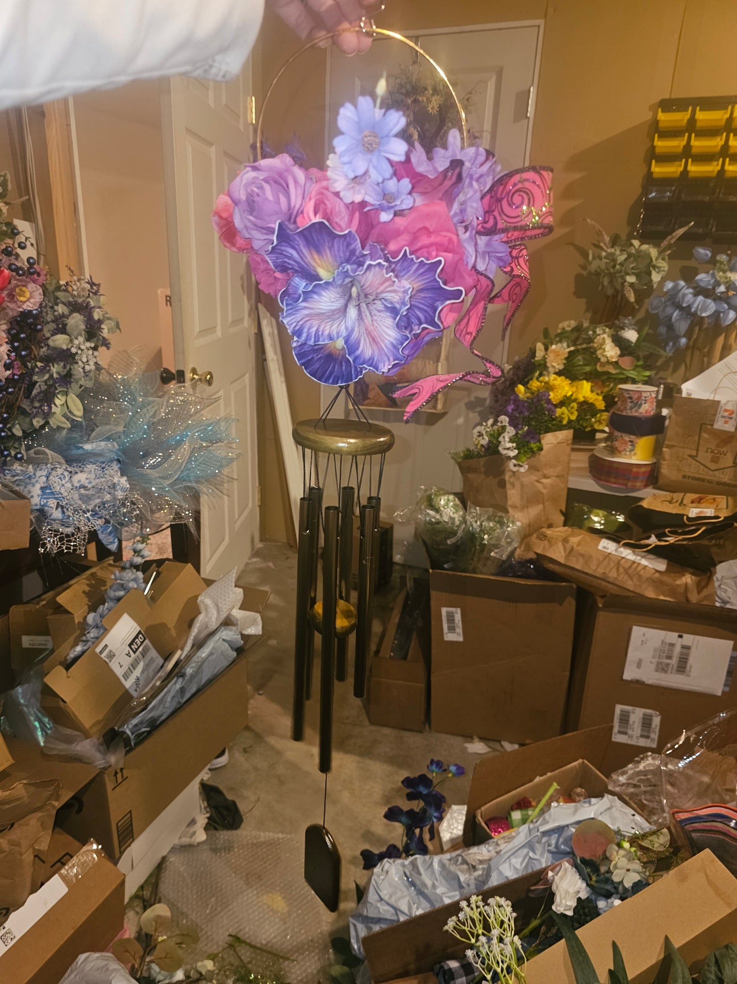 Purple Heart Floral Windchime