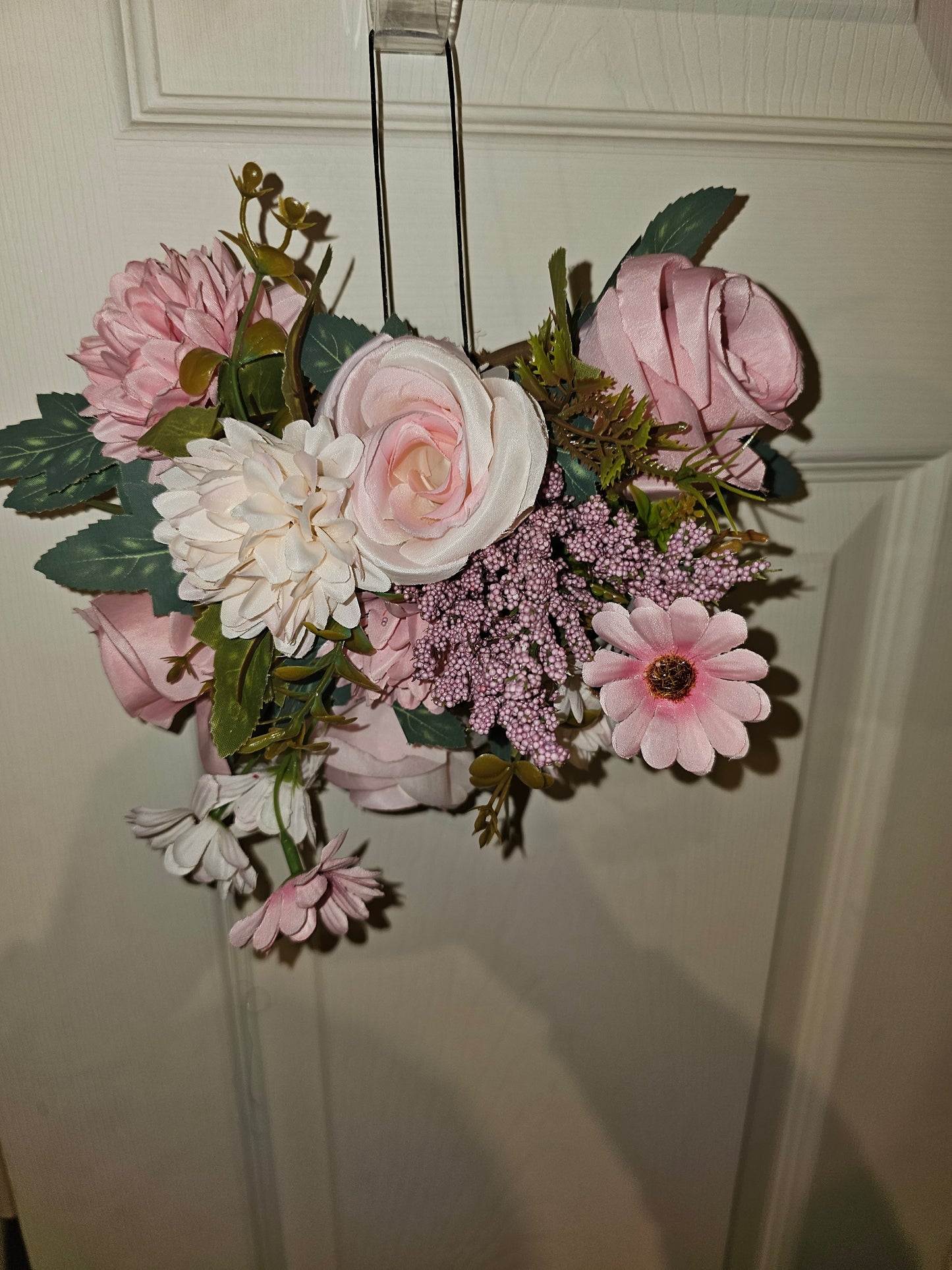 Soft Blush Floral heart Wreath