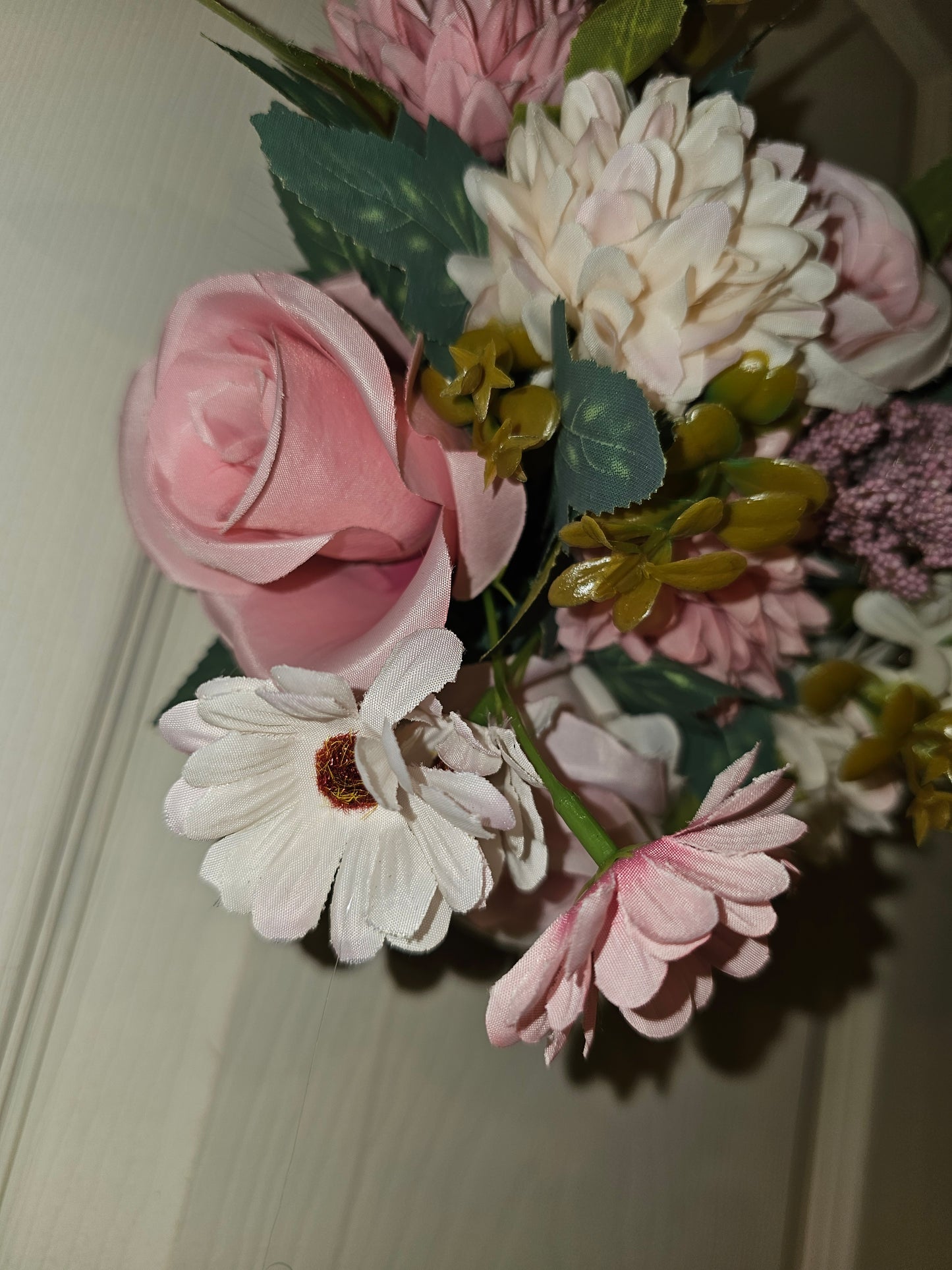 Soft Blush Floral heart Wreath