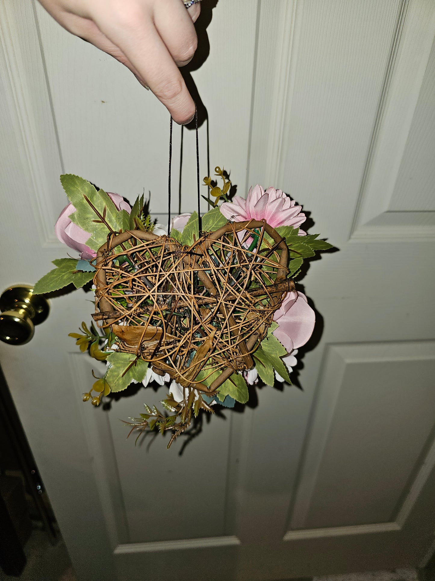 Soft Blush Floral heart Wreath