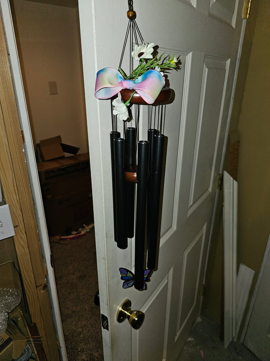 Pastel Bow Butterfly Wind Chime